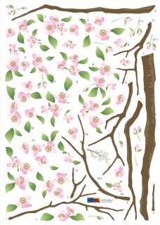 Cherry Blossom Flower WALL STICKER Removable Adhesive  