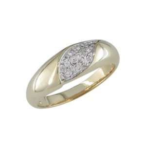 Feddia   size 7.75 14K Gold Bead Setting Diamond Ring 