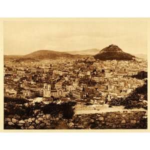  1926 Athens Acropolis Mount Lycabettus Landscape Hellas 