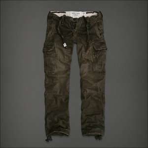 NWT! ABERCROMBIE Mens Military Cargo Pants Trousers  