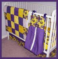 NEW baby crib bedding set mw LSU LOUISIANA STATE fabric  