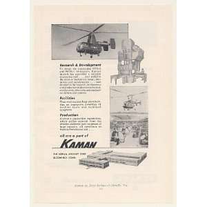 1954 Kaman HTK 1 HOK 1 Helicopters Assembly Plant Print Ad (46562 