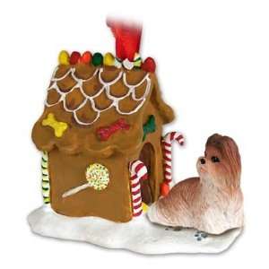  Shih Tzu Gingerbread House Ornament   Tan: Home & Kitchen