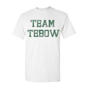 Team Tebow Distressed Green Print T Shirt by BBG:  Sports 