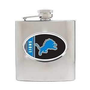  DETROIT LIONS Stainless Steel Oval Hip Flask Sports 