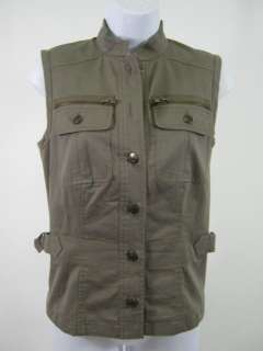 KORS MICHAEL KORS Brown Button Front Shirt Vest 4  