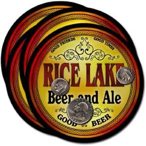  Rice Lake , WI Beer & Ale Coasters   4pk 
