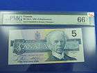 1986 Canadian $5 Bank Note PMG Graded GEM 67 #81  