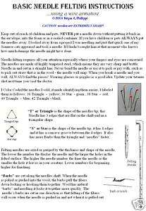 Basic Needle Felting Instructions by Neysa A. Phillippi  