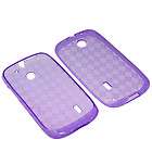 Purple Sleeve TPU Gel Skin Cover Case For AT&T Huawei Fusion U8652