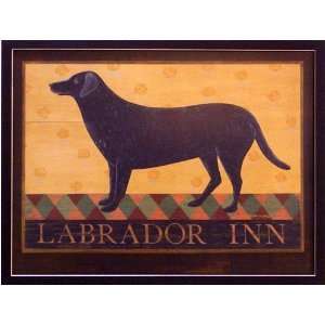  Framed Labrador Inn Warren Kimble Folk Art Picture