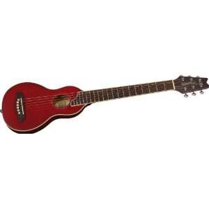  Washburn Rover Travel Guitar Trans Red Musical 