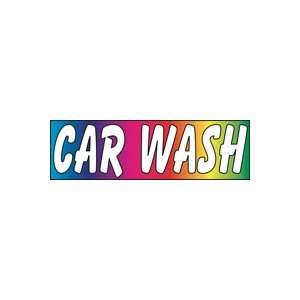  CAR WASH (Rainbow) 3x10 foot Vinyl Advertising Banner 