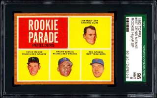 1962 Topps #597 Rookie Parade (Denis Menke) SGC 96 MINT  