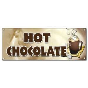 HOT CHOCOLATE BANNER SIGN cocoa flavor maker signs new 