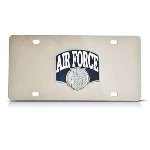 Air Force 3D Mirror Finish Military Stainless Steel License Plate Sign 
