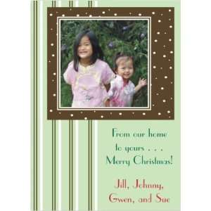  Dots and Stripes Mint Christmas Cards