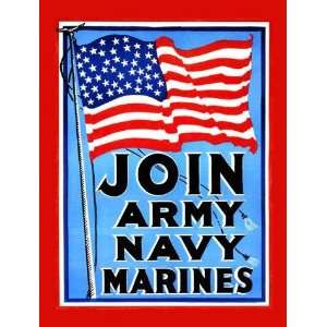  Exclusive By Buyenlarge Join   Army   Navy   Marines 12x18 