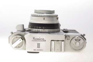 Konica III Rangefinder With Hexanon 48mm F/2 Lens  