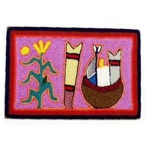  Huichol Yarn Art ~ 4 x 5.75 Inch