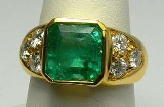IMPECCABLE COLOMBIAN EMERALD & DIAMOND RING 2.10CTS  