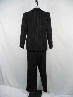 JOANNA MASTROIANNI Black Pin Stripped Pants Suit Size 4  