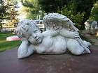 Cherub Resting on his Side Angel Concrete/Cement Garden Statue 