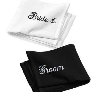 Bride & Groom Beach Towel Set:  Home & Kitchen