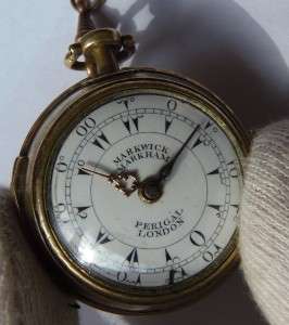   antique Gold plated Markwick Markham Verge Fusee watch c1720s.Ottoman