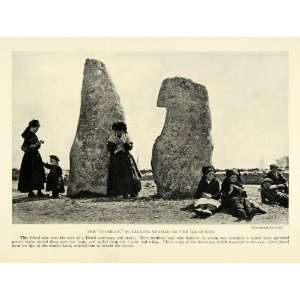 1923 Print Causeurs Talking Menhirs Ile De Sein France Archaeological 