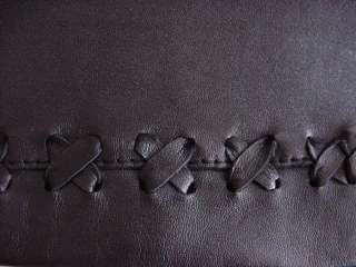 DOLCE GABBANA Leather Pant 6 NEW divine leg detail  