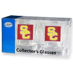  Collectors Glass Set   USC Trojans