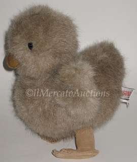   Brown DUCK Duckling Stuffed Animal Toy 9 Standing Blue Eyes  