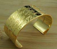 DFB23 gold plated broad carve characters magic bangle HOT sale  