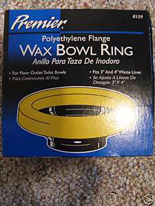 PREMIER FLANGE TOILET WAX BOWL RING MADE IN THE USA!!!  