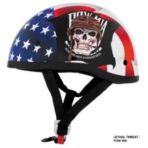  Leathal Threat Designs Low Profile Motorcycle Half Helmet (8 Designs 