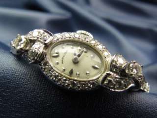   14KT White Gold and Diamond Hamilton Watch 22 Jewels #42  