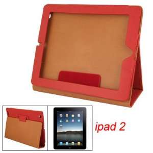   Magnetic Closure Protective Red Cover for Apple iPad 2G Electronics