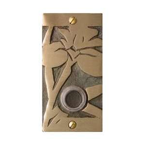 Iris Flower Garden Home Decor Bronze Doorbell from Paul Strauch Studio