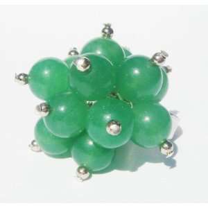 Marana Jewelry   Green Aventurine Cluster Gemstones Adjustable Ring