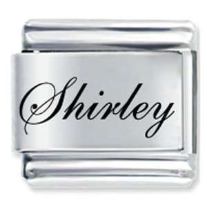    Edwardian Script Font Name Shirley Italian Charms Pugster Jewelry