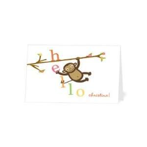  Thinking Of You Greeting Cards   Monkey Talk By Night Owl 
