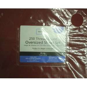  Mainstays 250 Thread Count Oversized Sheet Set Red