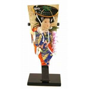  Japanese GEISHA Oriental Doll Plaque W. Stand: Home 