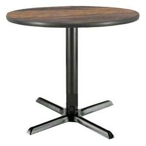    B2025 Wl   42 Round Lunchroom Pedestal Table Walnut