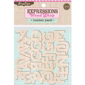  Lumberyard Wood Shop Alphabets (pink Paislee) Arts 