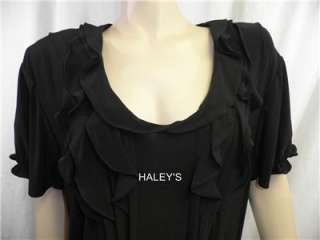 New Julian Taylor New York Plus Black Casual Dress Washable Size 24W 
