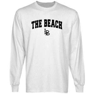  Long Beach State 49ers White Logo Arch Long Sleeve T shirt 