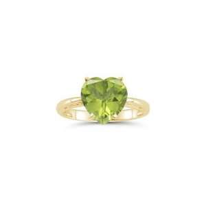  4.51 Cts Peridot Solitaire Ring in 18K Yellow Gold 6.0 