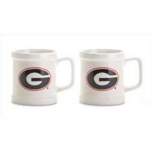  Set of 2 University of Georgia Logo Decal Mugs
